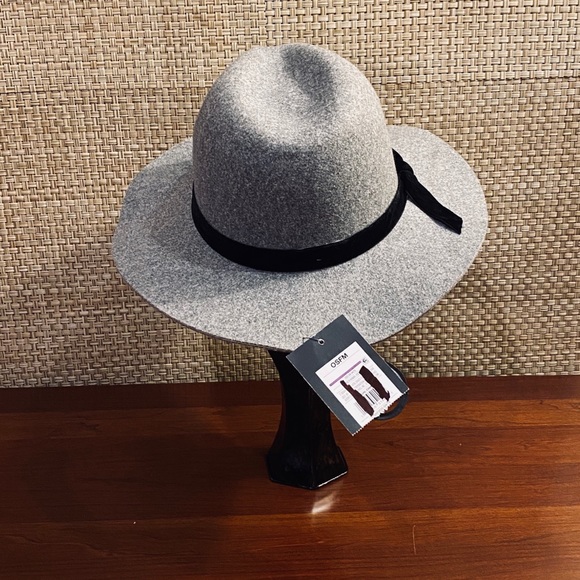 🌟HP🌟Vegan NWT Gray Flannel Fedora - Picture 3 of 7